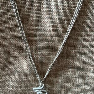 Silver Snake Pendant Layered Necklace - Women Jewelry Kenneth Cole